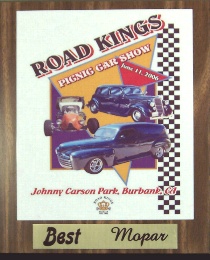 Click here for larger image of this 10 x 13 inch car show trophy plaque.