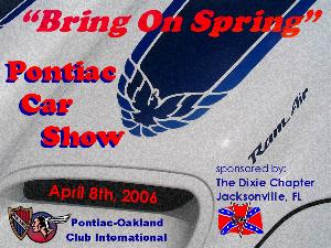 Car Show Dash Plaques for 2006 Pontiac-Oakland Car Club in Jacksonville Florida