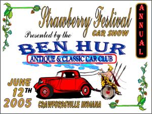 Car Show Dash Plaques for 2005 Strawberry Festival in Crawfordsville Indiana