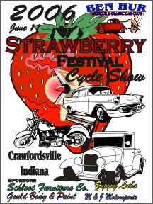 Car Show Dash Plaques for 2006 Strawberry Festival in Crawfordsville Indiana