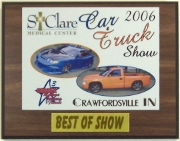 Click here for larger image of this 7 by 9 inch car show trophy plaque.